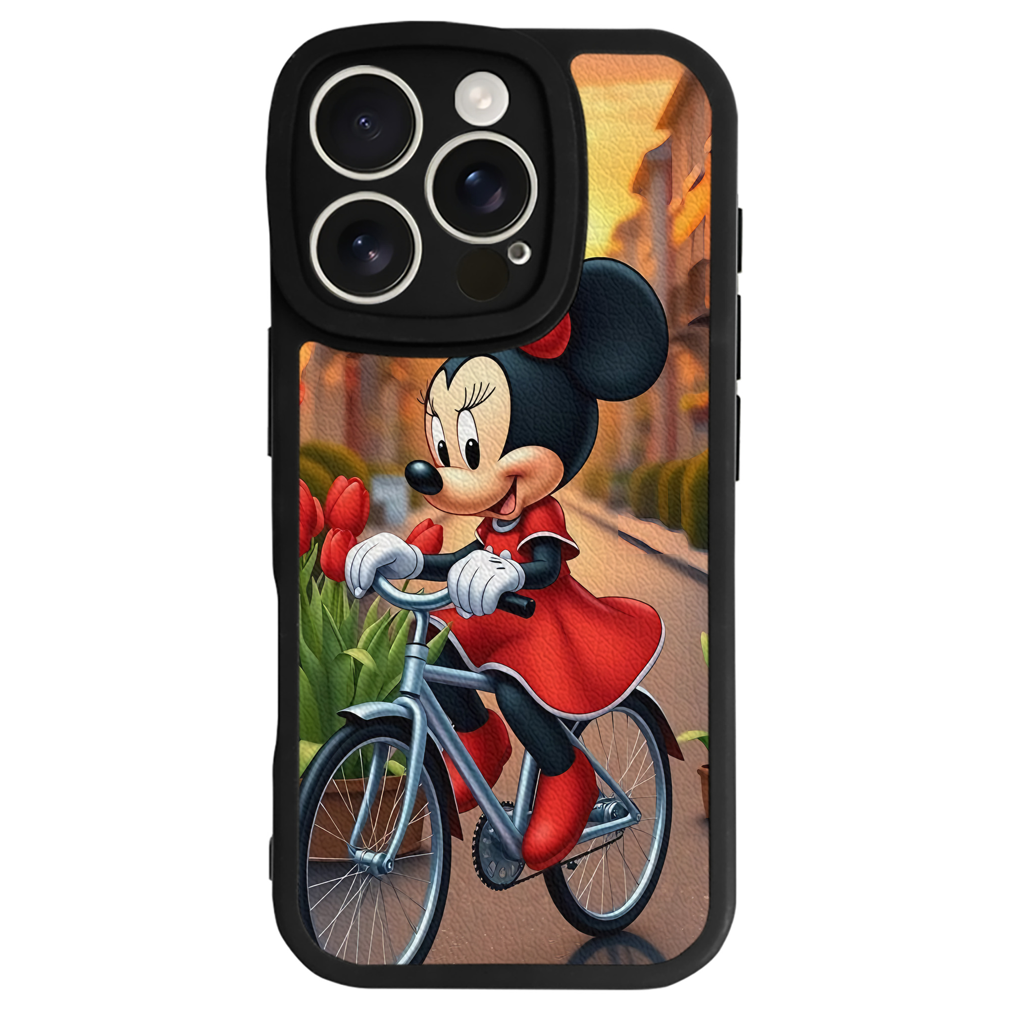 （画像用） ミッキーマウス Mickey Mouse 【iPhone 16シリーズ対応】シリコンスマホケース（レザー調） 材質：シリコン